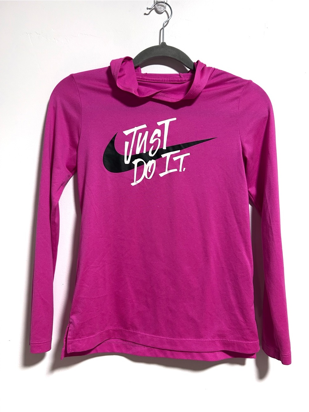 Nike Hooded Long Sleeve Shirt Girl’s Large Athletic Pink